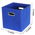 Sevendome Fabric Cloth Storage Bins,Fabric Cube Bins Organizer With Dual Handles Foldable Cube Storage Baskets For Home Bedroom