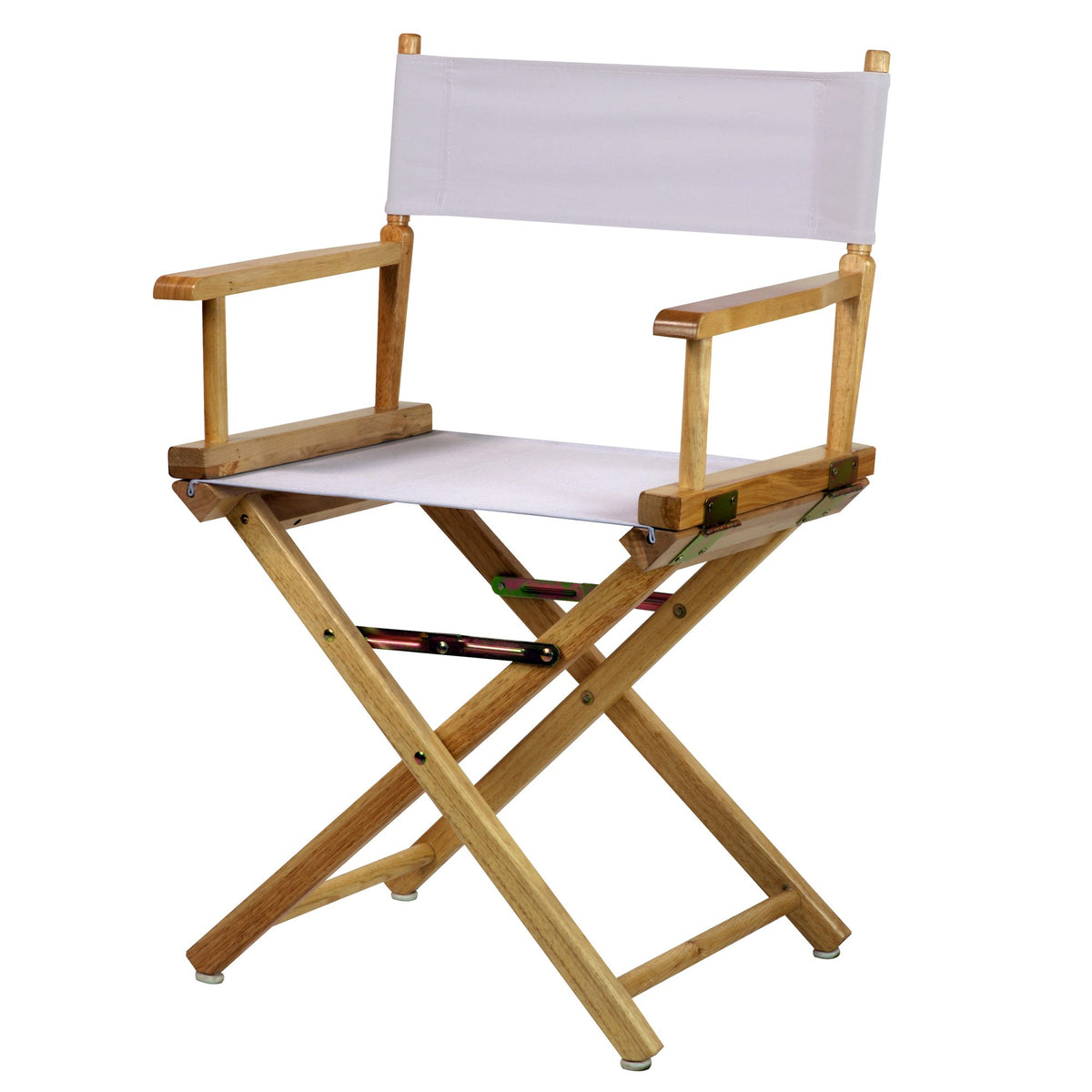 Casual Home 18&quot; Director'S Chair Natural Frame With White Canvas