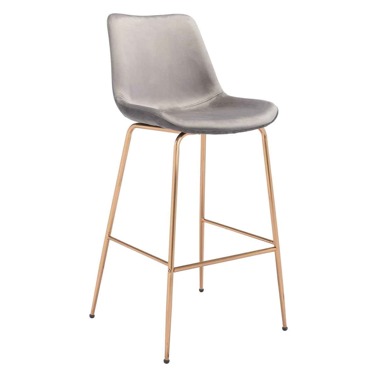Zuo Tony Barstool Gray & Gold