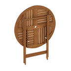 Furinno Fg19061F Tioman Outdoor Hardwood Sunlight Folding Table, Natural