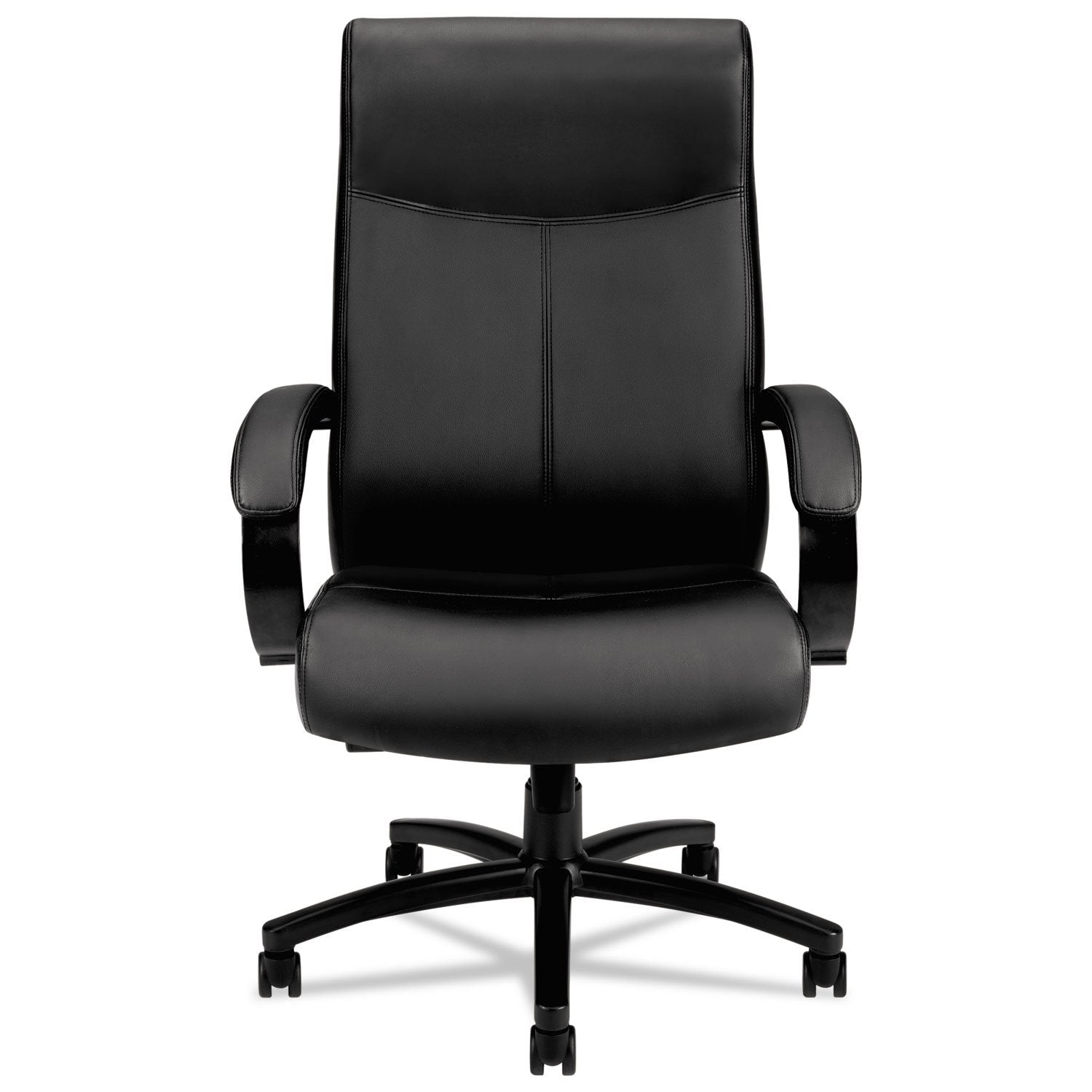 Basyx Big & Tall Leather High-Back Chair-High-Back Chair, 28&quot;X31-3/4&quot;X45-1/4&quot;, Leather/Black