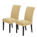 Joccun Chair Covers For Dining Room Set Of 2,Water Repellent Dining Chair Slipcovers Stretch Dining Room Chair Covers Seat Protector,Washable Parsons Chair Cover For Home,Hotel(Parmesan,2 Pack)