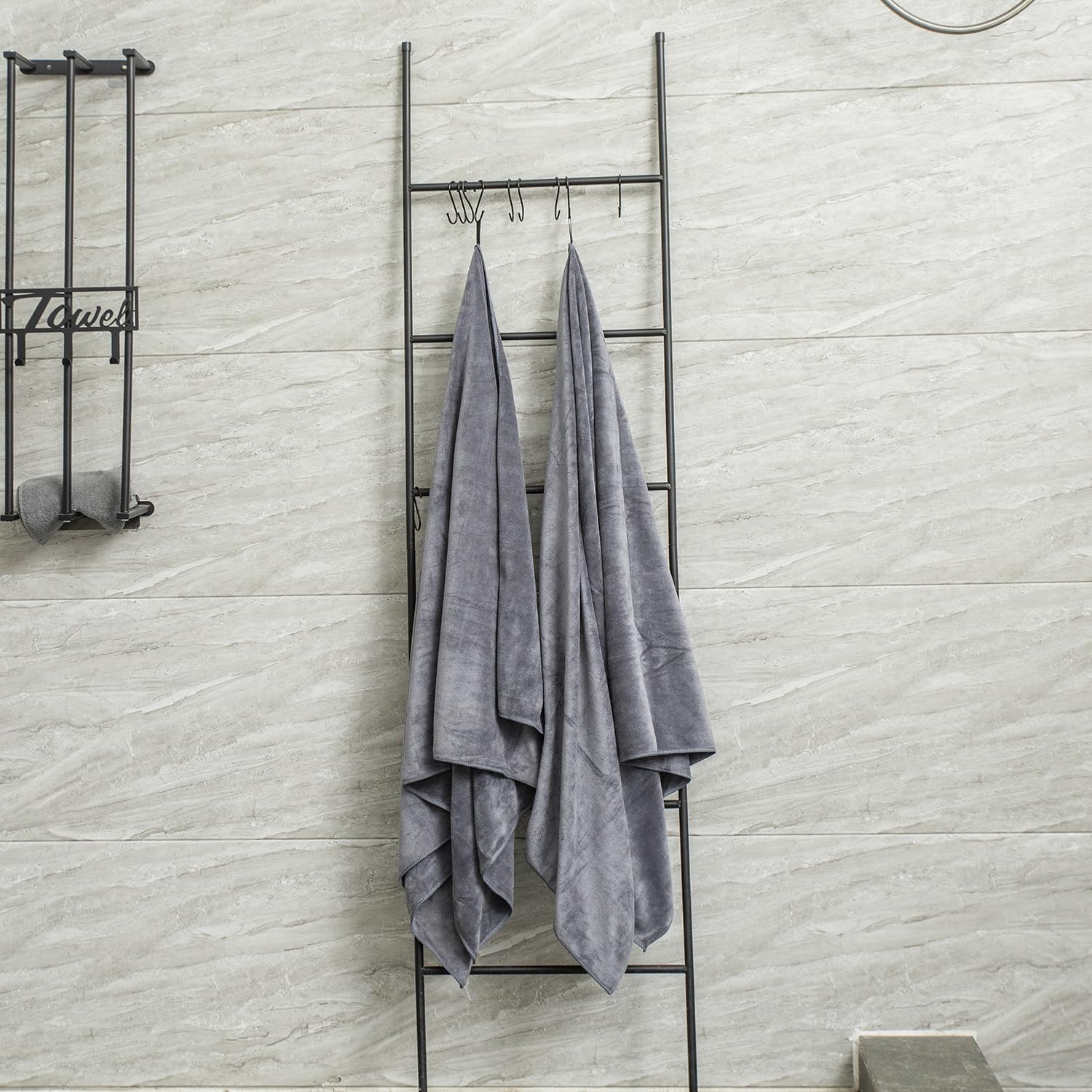 Jml Microfiber Bath Towel 2 Pack(30'' X 60''), Oversized Thick Towels, Soft, Super Absorbent And Fast Drying, No Fading Multipur