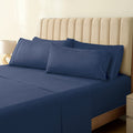 Luxclub 6 Pc Full Size Sheet Set Bed Sheets, Breathable Luxury Bed Sheets, Deep Pockets 18' Wrinkle Free Cooling Bed Sheets Mac