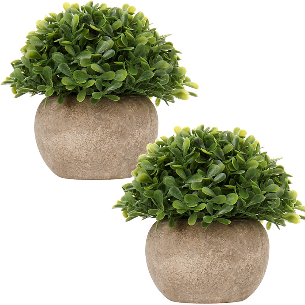 Briful Small Fake Plants Faux Potted Plant Mini Artificial Plants for for Home Table Office Room Desk Bathroom Shelf Kitchen Far