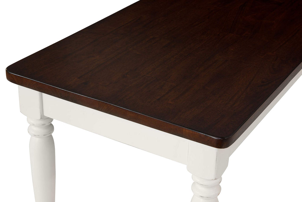Crosley Furniture Shelby Wood Dining Bench for Entryway or Mudroom, Distressed White
