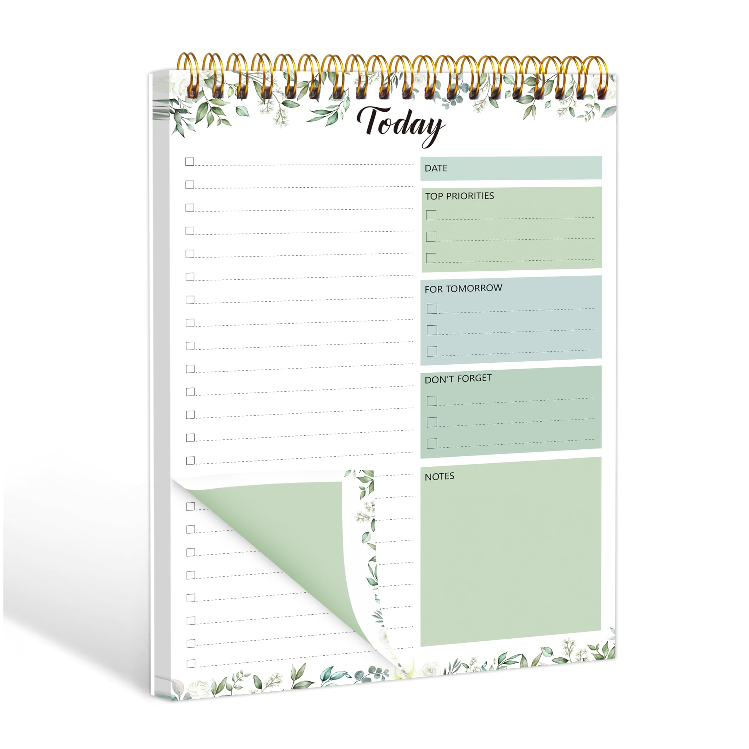 To Do List Notepad - Undate To Do List Planner For Work With 52 Sheets, 6.5' X 9.8' Checklist Productivity Organizer With Hour