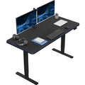 VIVO Electric 60 x 24 in Standing Desk with Full-Size RGB Mouse Pad, Memory Height Adjustment, 1B Series, Holds 220 lbs, Black T