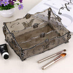 Hipiwe 3 Slots Acrylic Makeup Organizers - Cosmetic Storage Rack Holder, Dresser Vanity Box Desktop Skin Care Products Container