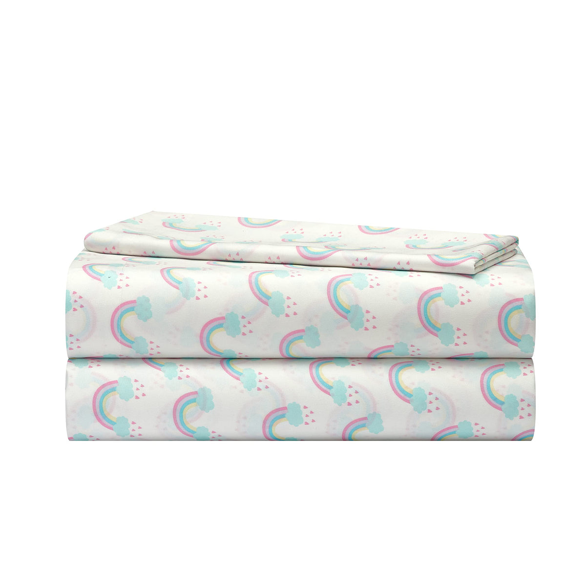 Heritage Kids 3 Piece Sheet Set, Rainbow Print, Twin