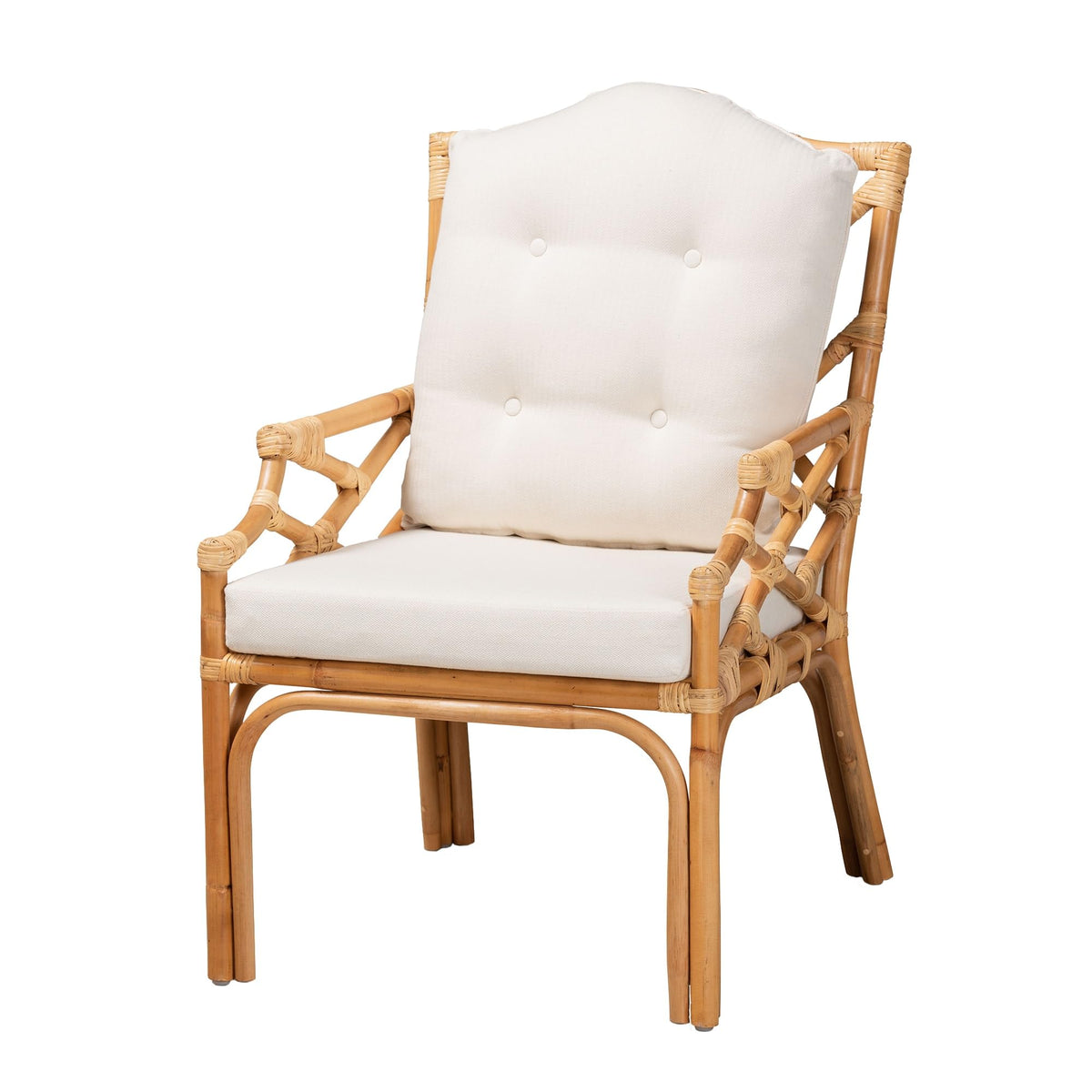 Baxton Studio Sonia Modern and Contemporary Natural Finished Rattan Armchair