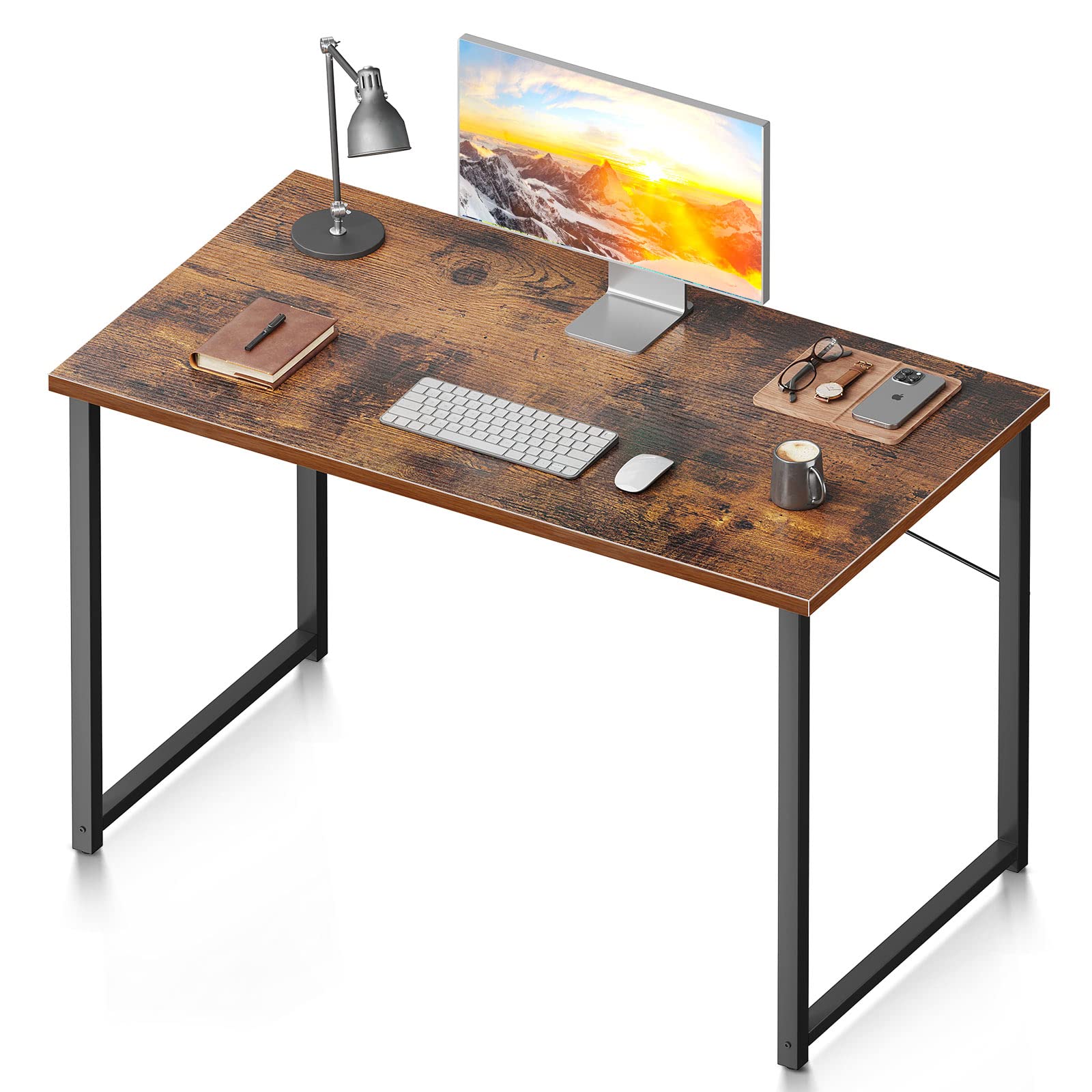 Coleshome 40 Inch Computer Desk, Modern Simple Style Desk For Home Office, Study Student Writing Desk, Vintage