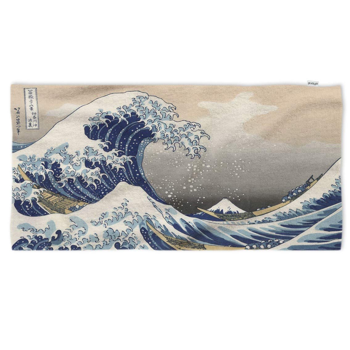 oFloral Hand Towels The Great Wave Off Kanagawa,Soft Comfortable Super-Absorbent Towel for Bath/Kitchen/Yoga/Golf/Hair Towel for