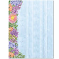 The Image Shop - Floral Fence 100 Pack - 8.5 X 11 Inch Printable Letterhead - Laser And Inkjet Printer Compatible