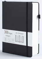 Thick Bullet Dotted Journal With 366 Numbered Pages, A5 Journal For Writing With 100Gsm Dot Grid Paper, Hardcover Leather Notebo