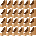Thenshop 24 Pcs Cardboard Magazine File Holder Organizer, Desk File Organizer Box Foldable Book Bin Papers Storage Folder with L