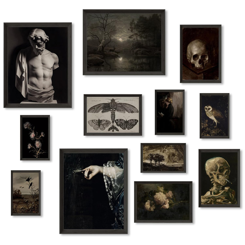 Dark Academia Wall Art and Posters - Witchy, Gothic Home Decor for Halloween Bedroom