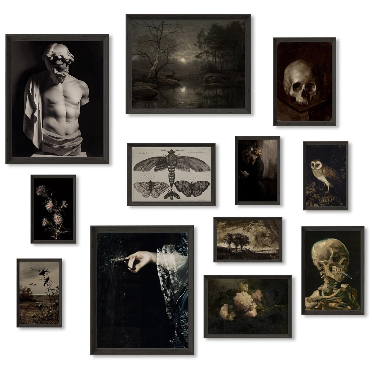 Dark Academia Wall Art and Posters - Witchy, Gothic Home Decor for Halloween Bedroom