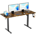 VVENACE 55 inch Electric Standing Desk Adjustable Height with Wheels, Home Office Desk, Sit Stand Up Desk, Rising Lifting Ergono