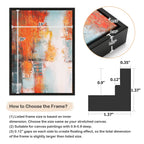 Folkor Floating Canvas Frame For 16X20 Inch Painting, 2 Pack Floater Frame For Canvas Prints, 0.9'' Rabbet Depth Art Frame For W