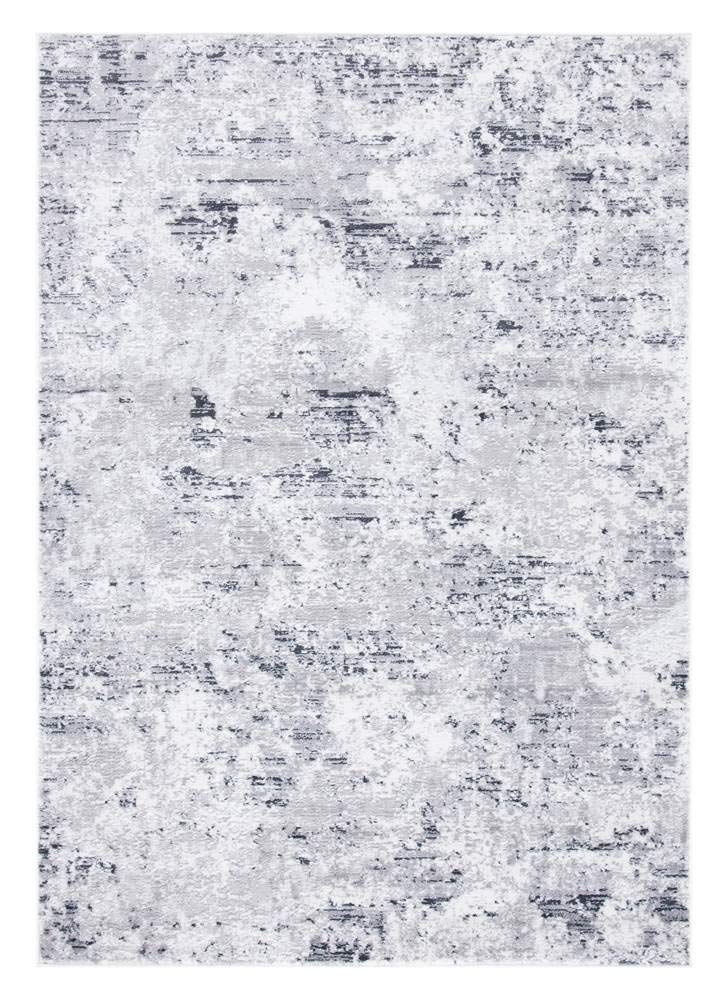 SAFAVIEH Amelia Collection Area Rug - 5'3'' x 7'6'', Grey & Ivory, Modern Abstract Design, Non-Shedding & Easy Care, Ideal for H