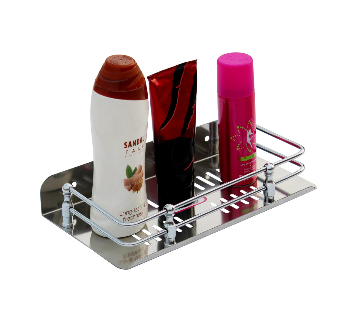 SQUARO Stainless Steel Multi Purpose Bathroom Shelf Rack Kitchen Shelf Bathroom Accessories (9 Inches) Wall Mount