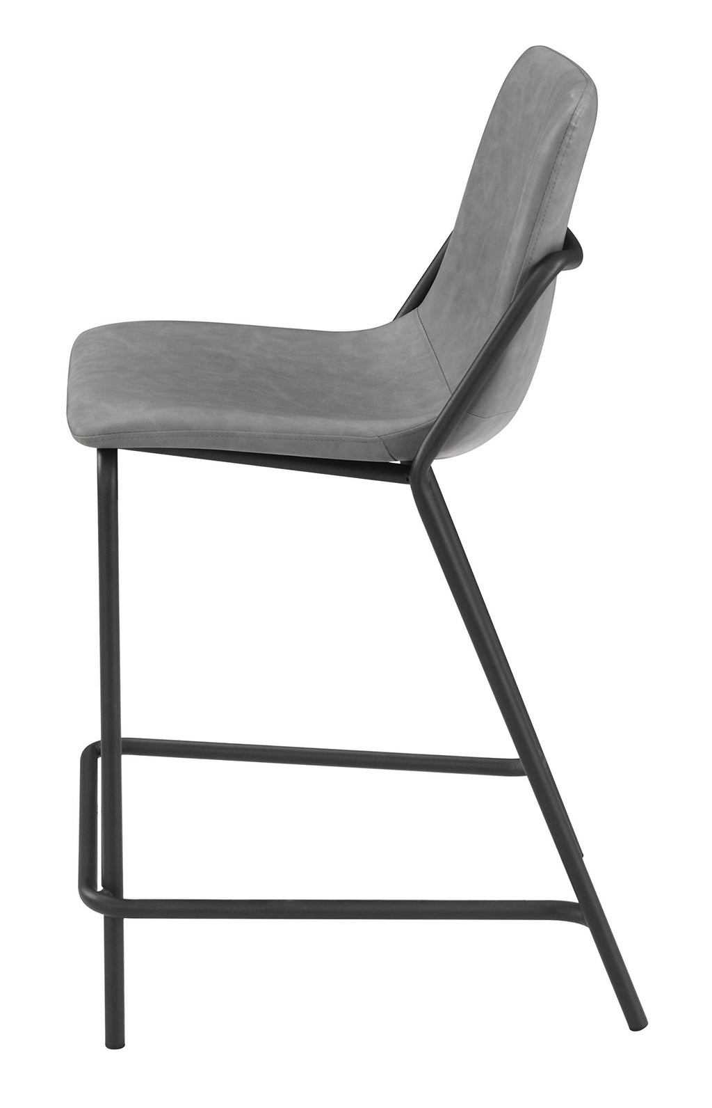 Coaster Home Furnishings Solid Back Upholstered Counter Height Stools Grey and Black (Set of 2) (183452)