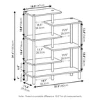 Furinno Turn-N-Tube 6-Tier Accent Display Rack, Espresso/Black