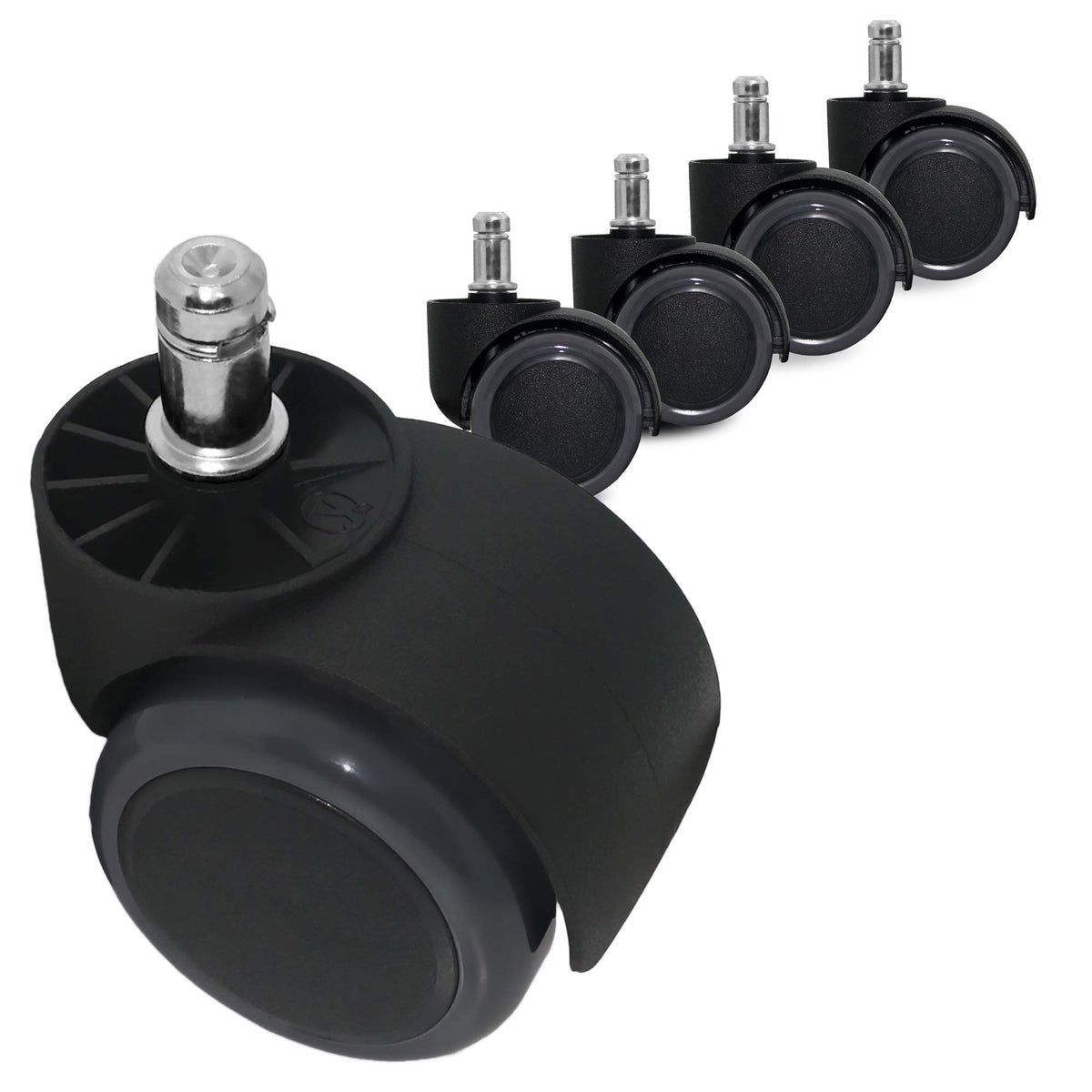Guildrey 5 Pcs Office Chair Caster Wheels, 7/16    (11Mm) Stem Diameter, Protecting Floor Rubber, Standard Stem, Easy Install Fo