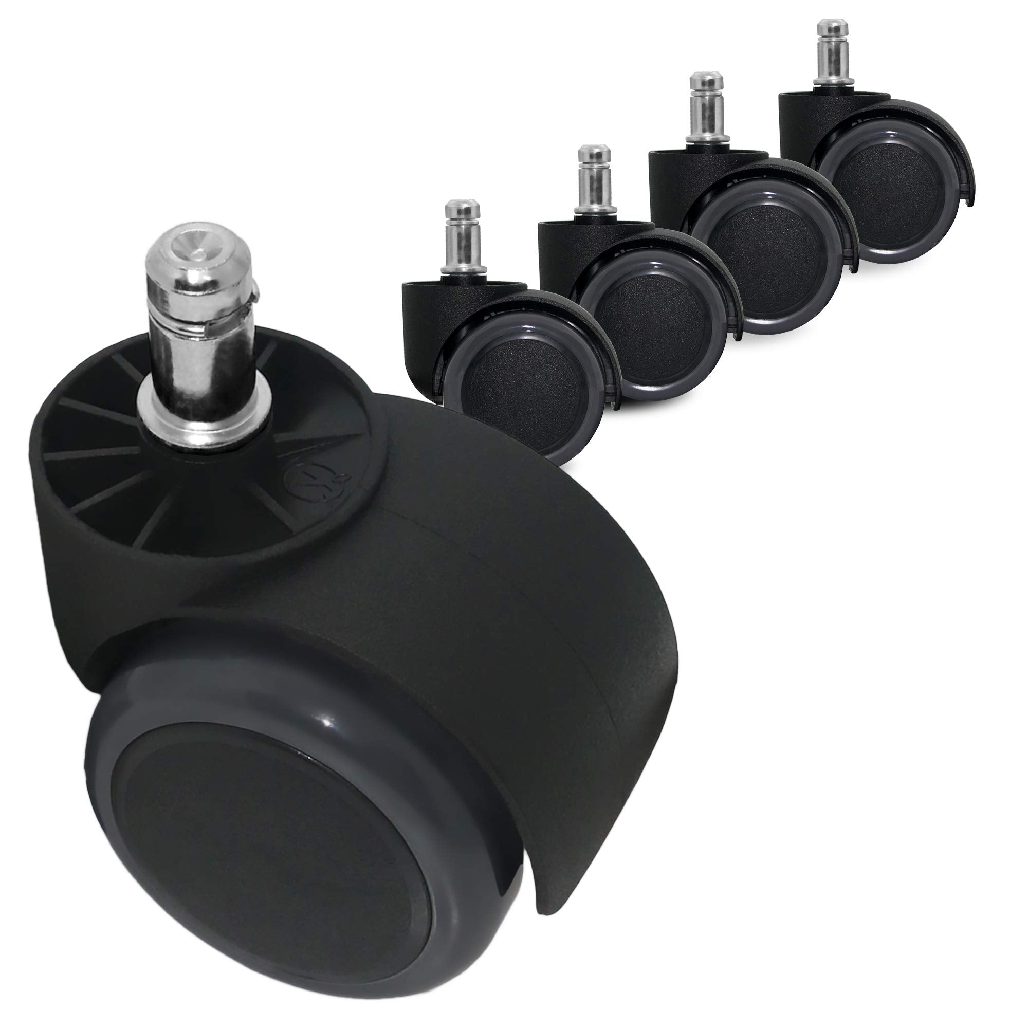 Guildrey 5 Pcs Office Chair Caster Wheels, 7/16    (11Mm) Stem Diameter, Protecting Floor Rubber, Standard Stem, Easy Install Fo