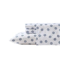 Wrangler - Sheet Set, Breathable & Wrinkle Resistant Bedding, Includes Matching Sham & Pillowcases, Yellowstone Inspired, Stamped Design Luxurious Bedding Set (Tossed Button Blue, Full)