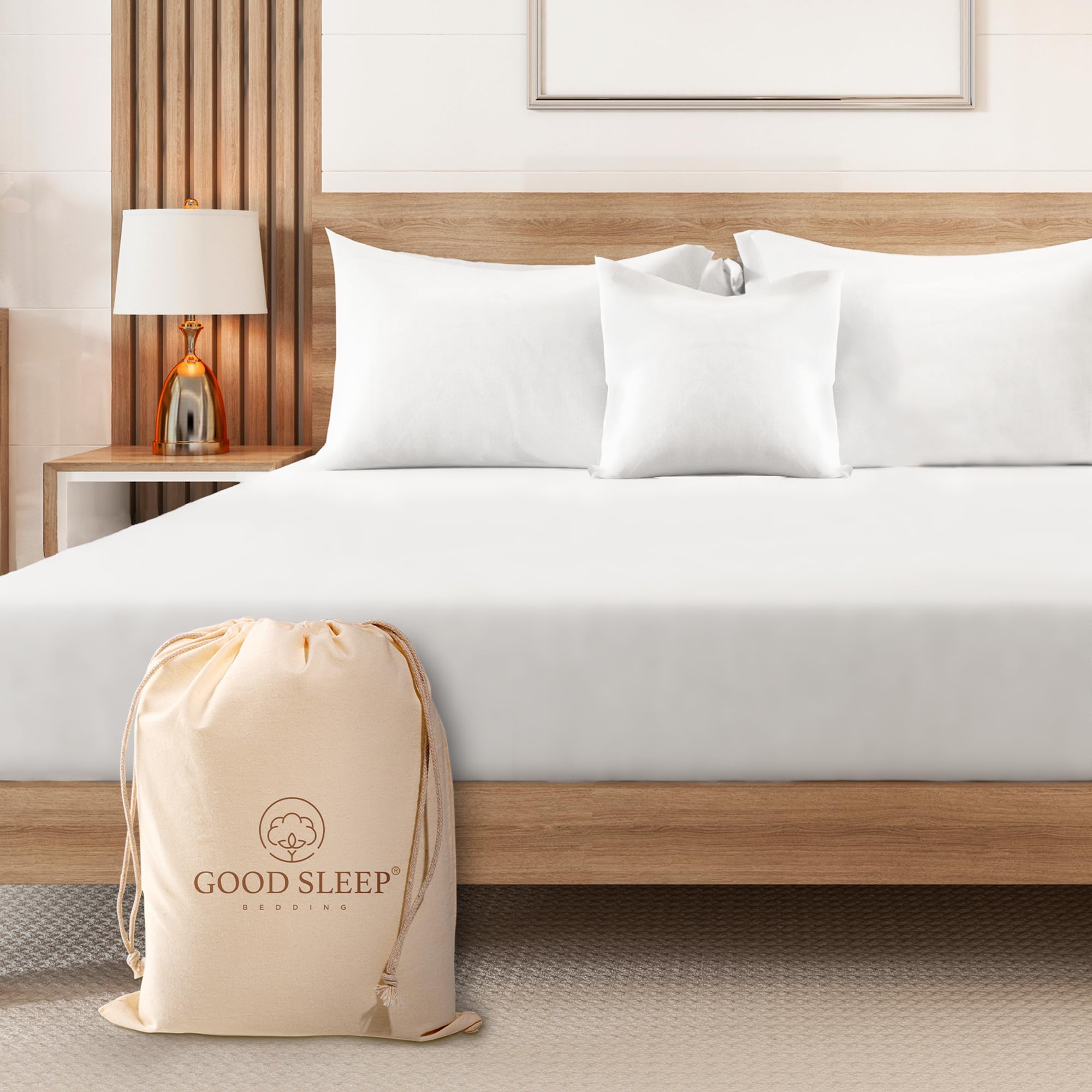 Good Sleep Bedding King Fitted Sheet Only - 100% Egyptian Cotton Fitted Sheet King, Soft King Fitted Sheet, 16 Inch Deep Pocket