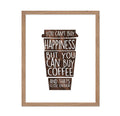 Poster Master Motivational Poster - Funny Print - Gift for Barista, Friend - You Cant Buy Happiness But You Can Buy Coffee, Quo