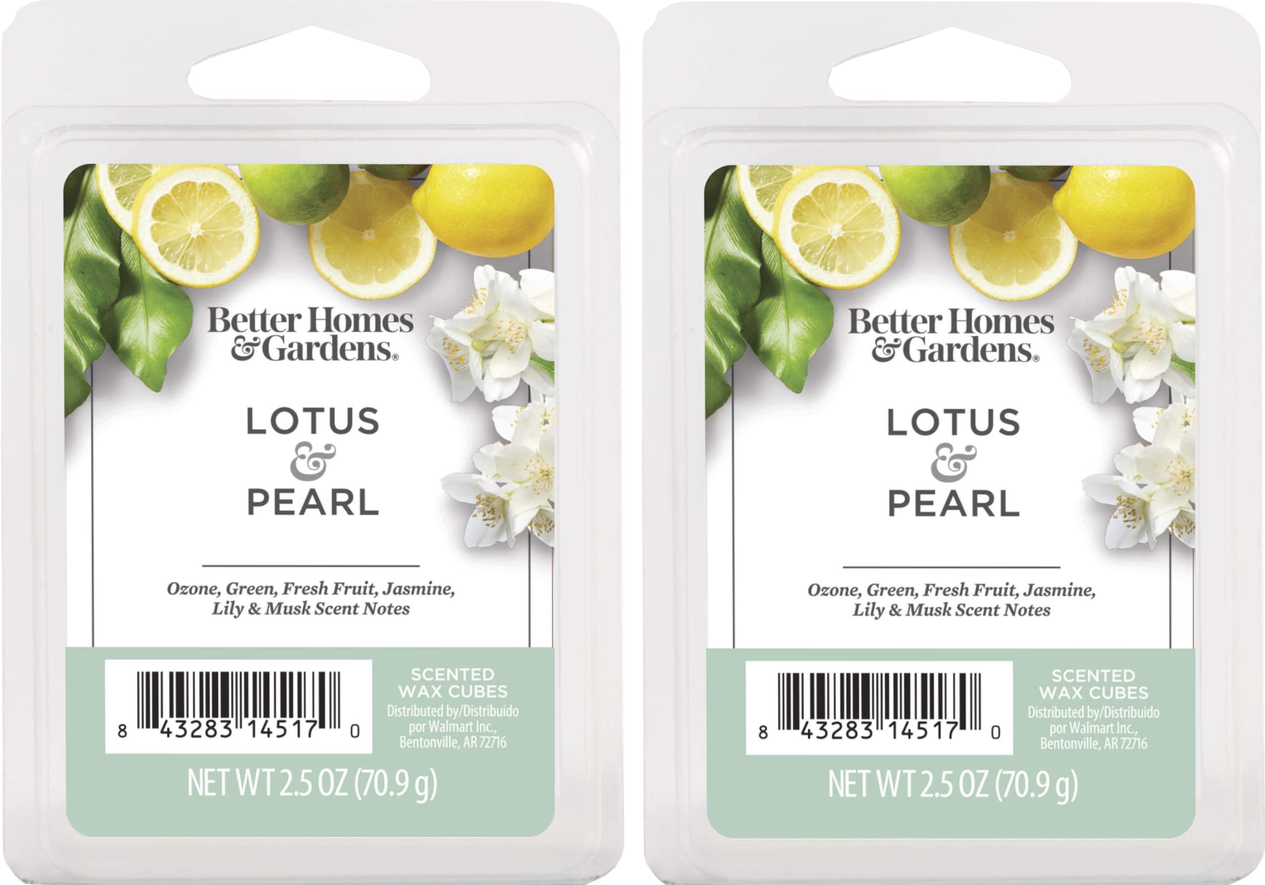 Better Homes and Gardens Scented Wax Cubes 2.5oz 2-Pack (Lotus and Pearl)