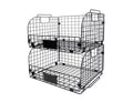 Xxl Stackable Wire Baskets For Storage Pantry,Fruit Basket For Kitchen Cabinet,16.3'X12'X8.2'Metal Baskets For Organizing,Veg