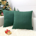 Booque Valley Throw Pillow Covers, Pack of 2 Christmas Green Cushion Covers Super Soft Modern Holiday Decorative Pillow Cases fo