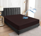Sufdari King Size Mattress Protector,Waterproof Mattress Protector,Fitted Sheet Style Mattress Cover With 18' Deep Pocket,Washable And Comfortable-Chocolate,King