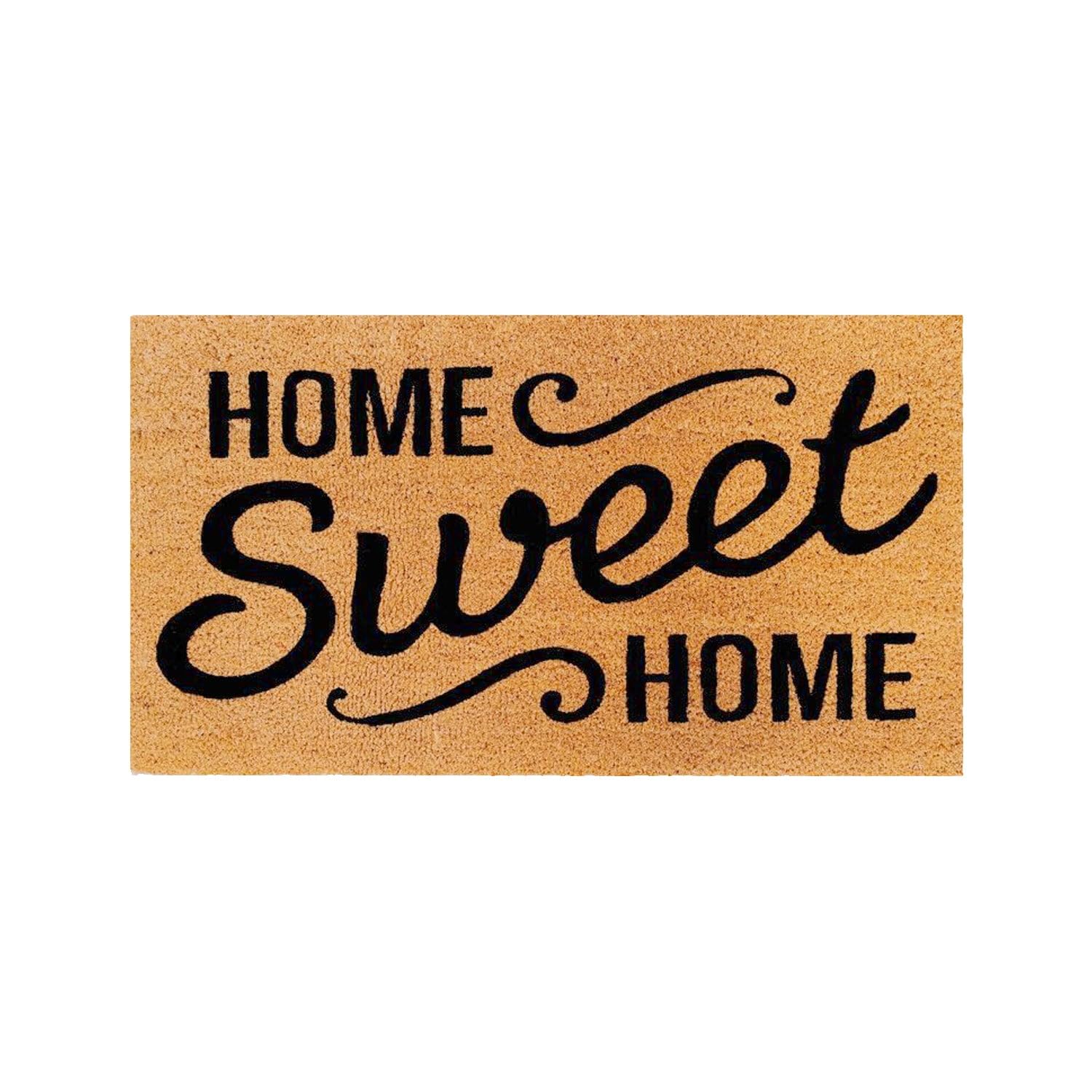 Theodore Magnus Natural Coir Doormat With Non-Slip Backing - 17 X 30 - Outdoor/Indoor - Welcome Mats - Natural - Home Sweet Home