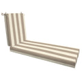 Honeycomb Outdoor Chaise, 22.5' W X 70' L, Cabana Stripe Tan Patio Cushion