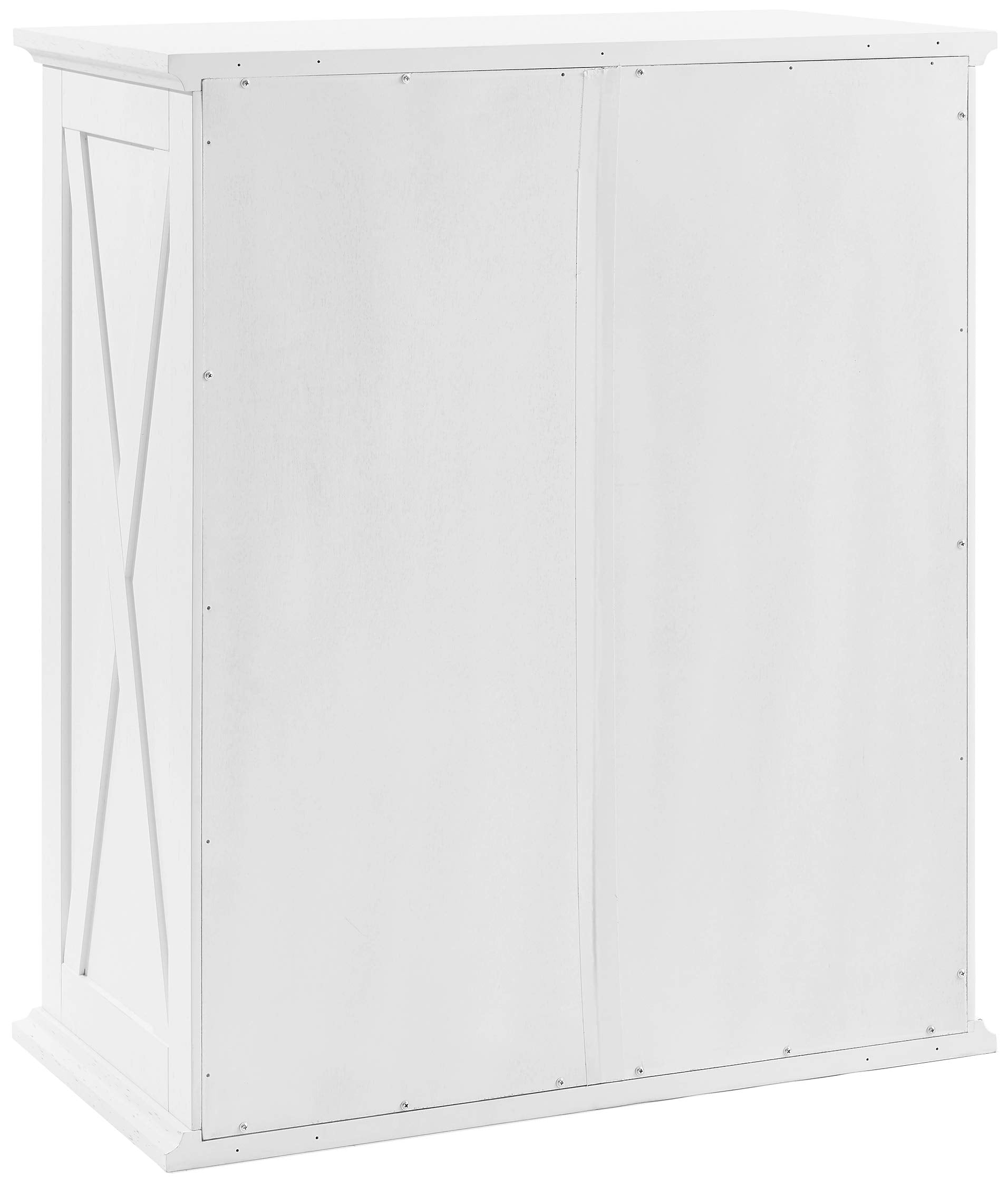 Crosley Furniture Clifton Stackable Pantry Storage Cabinet With Shelves, Kitchen, Dining, Or Laundry Room, Distressed White