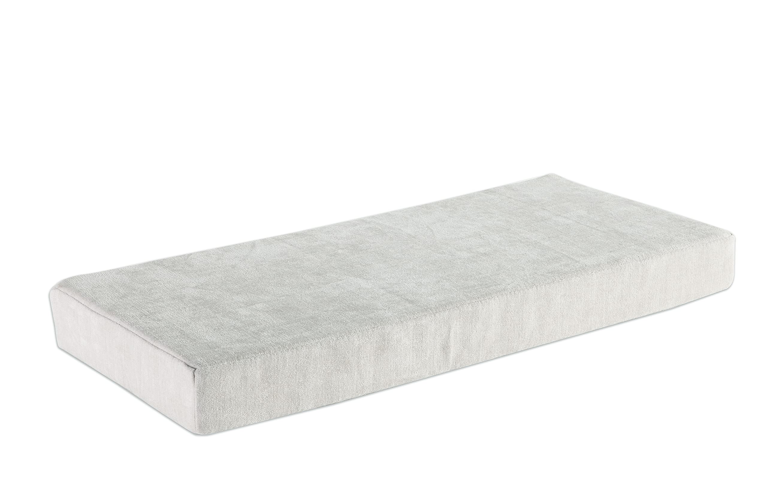 Loveboat Bench Cushion 40X18 Inch Soft Non-Slip Furniture Cushions For Bench Couch Swing Setee With Ties, Milky White