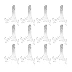 Super Z Outlet Plastic Easels 12 Pack Clear Easel Stands Easel Display Stand for Photo, Place Card, Collectibles, Light Items - 