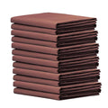 Premium Coffee Pillowcases 12 Pack, Standard Queen Size, Soft Brushed 1800 Thread Count Microfiber, Allergies Free, Wrinkle Resi