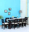 Mamta Decoration Sheesham Wood 8 Seater Dining Table With 8 Chairs Wooden Table And Chair Set For Living Room Home (Chestnut Fin