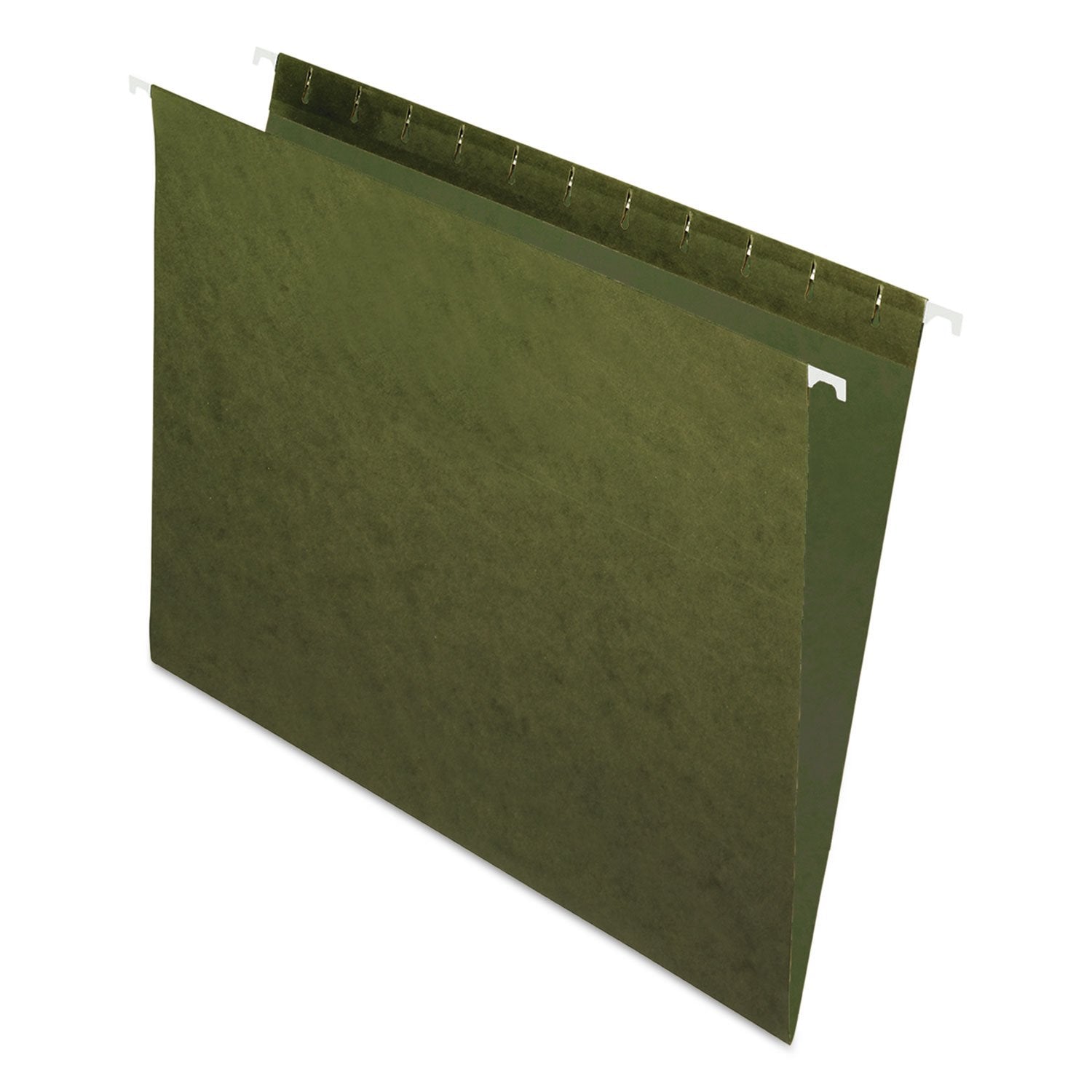 Standard Green Hanging Folders, Untabbed, Letter, 25/Box