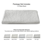 Phf Ultra Soft Waffle Weave Body Pillowcase 20' X 54', No Insert, Breathable & Skin-Friendly Body Pillow Sham With Zipper, Decorative Waffle Weave Body Pillow Cover, Light Grey