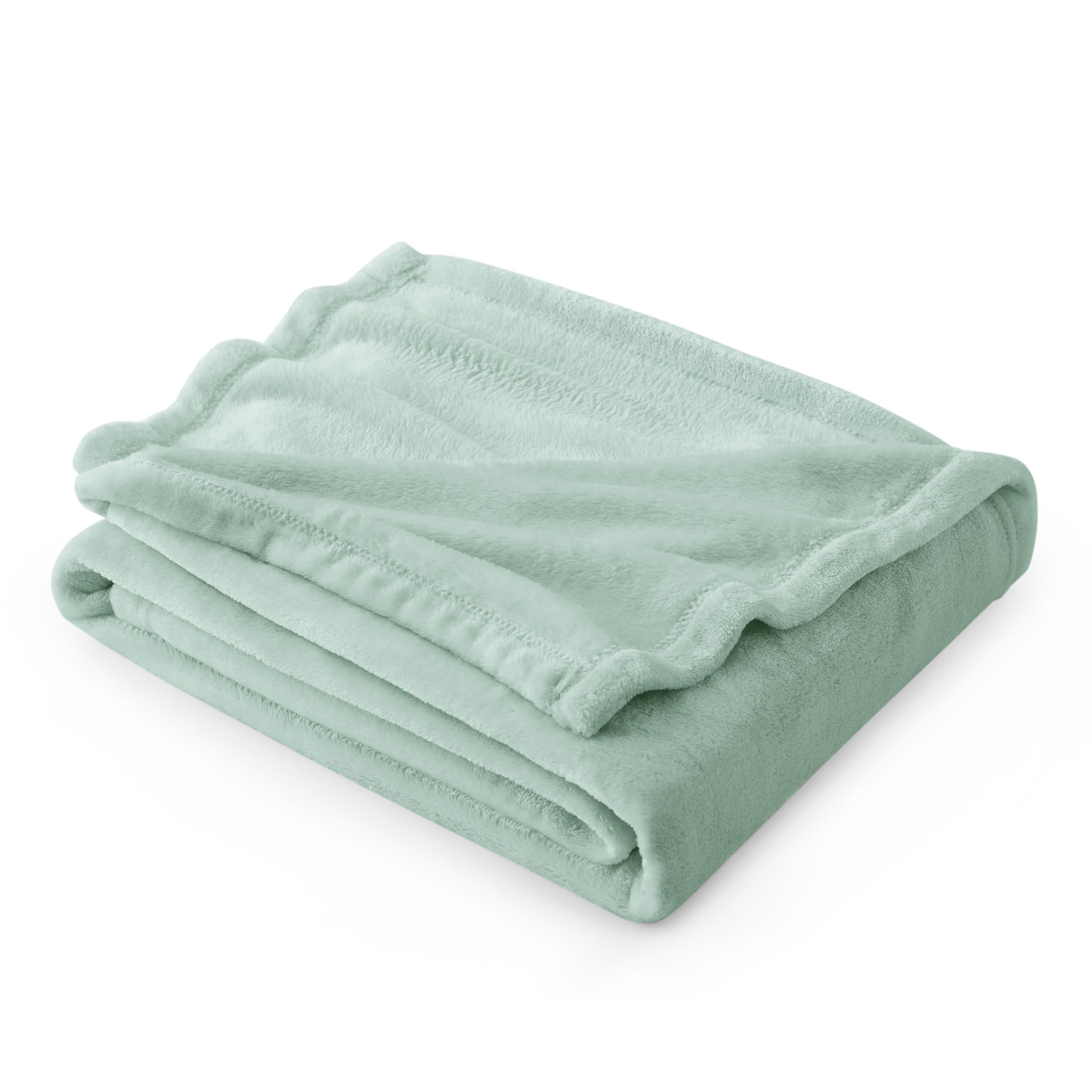 Bedsure Sage Green Fleece Blanket Throw Blanket Jadeite - 300Gsm Soft Lightweight Plush Cozy Blankets For Bed, Sofa, Couch, Trav