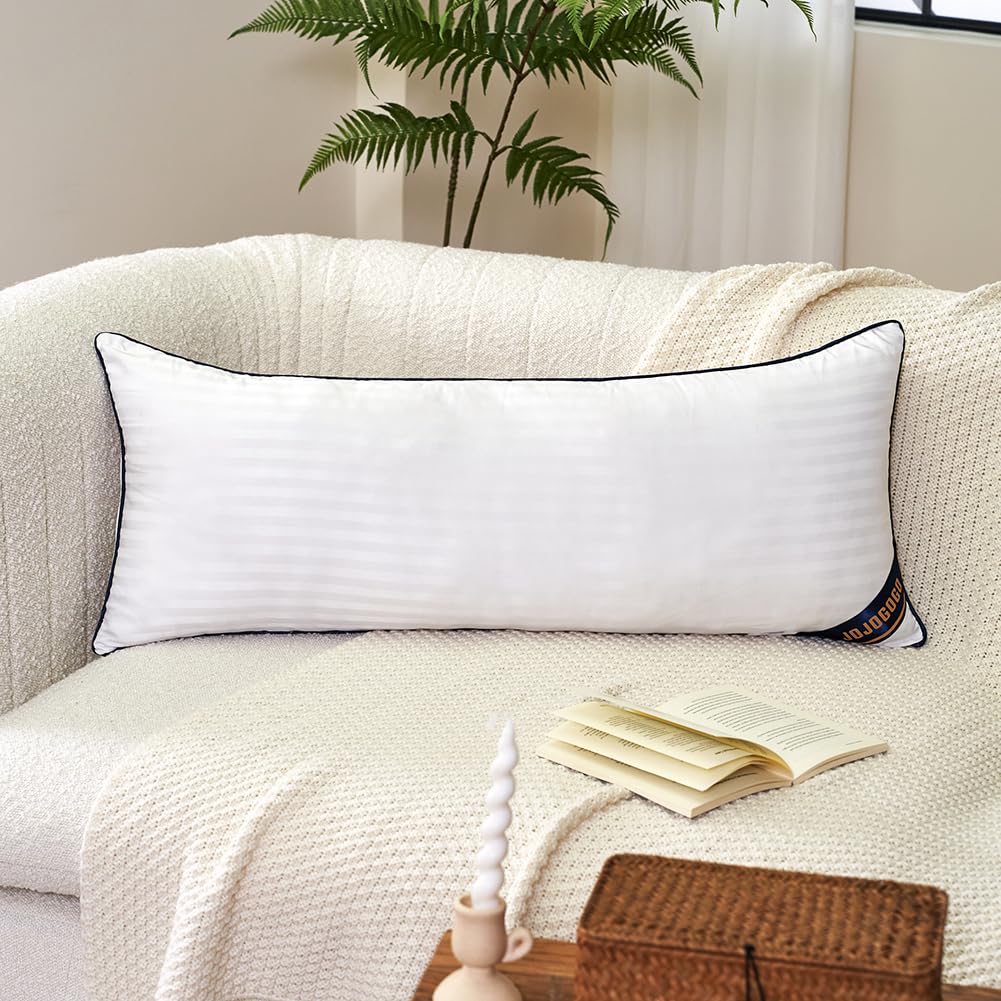 Jojogogo 14X36 Pillow Insert Long Lumbar Pillow Insert For Bed 1 Pack, 14 X 36 Decorative Body Pillow Synthetic Down Alternative