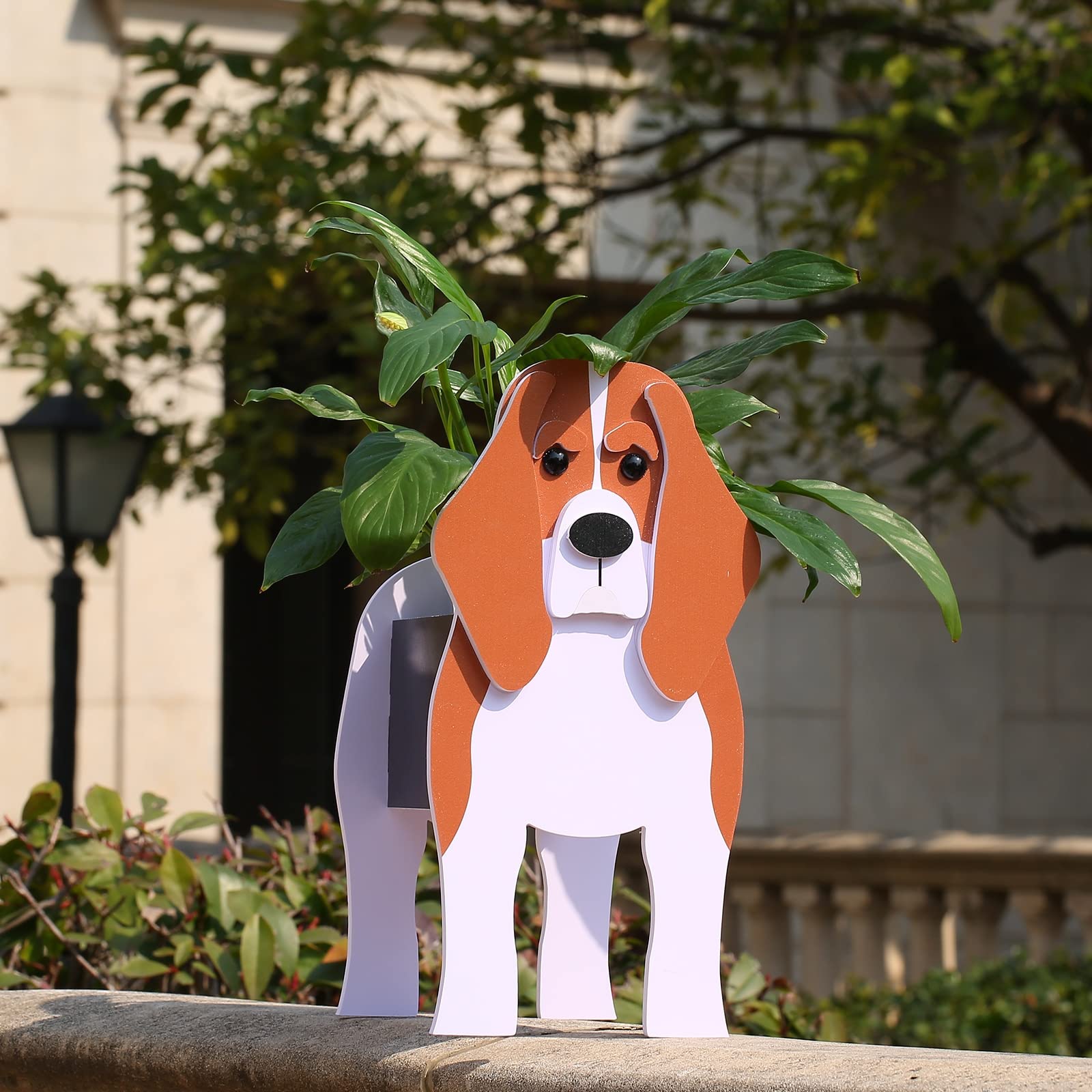 Fitcho Beagle Gifts For Women,Beagle Dog Planter Outdoor Plant Pot,Cute Dog Flower Pots For Garden Decoration,Birthday Gifts For