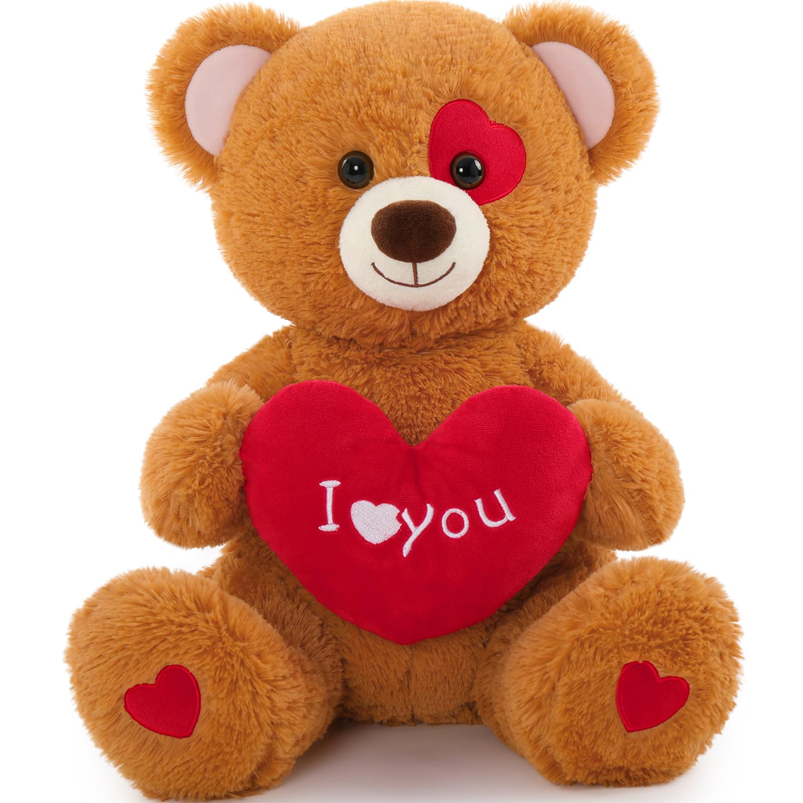 Maogolan I Love You Teddy Bear Plush Toy, 20    Bear Stuffed Animal With Red Heart Pillow For Valentine Day Sweet Romantic Anniv